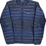 Patagonia Striped Puffer - Medium Blue Polyester