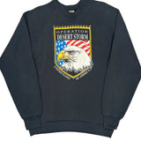 Fruit Of The Loom Graphic Sweatshirt - Large Black Cotton Blend