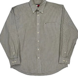Tommy Hilfiger Checked Shirt - Large Gray Cotton