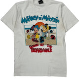 Mickey N' Minnie Screen Stars Cartoon T-Shirt - Medium White Cotton Blend