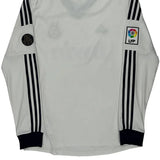 Real Madrid Adidas 2012/13 Home Long Sleeve Football Shirt - Medium White Polyester