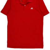 Performance Essentials Adidas Polo Shirt - Medium Red Cotton