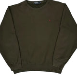 Polo By Ralph Lauren Sweatshirt - XL Brown Cotton Blend