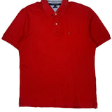 Tommy Hilfiger Polo Shirt - XL Red Cotton