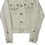 Age 8 True Religion Contrast Stitch Denim Jacket - Small White Cotton