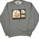 Grumpy Disney Cartoon Sweatshirt - Large Grey Cotton Blend