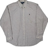 Blake Ralph Lauren Checked Shirt - XL Cream Cotton