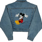 Mickey Mouse Disney Cartoon Denim Jacket - XL Blue Cotton
