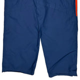 Three Stripes Adidas Track Pants - Large Blue Polyester