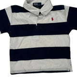 Age 4 Polo By Ralph Lauren Striped Polo Shirt - Small Navy Cotton