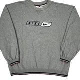 Nike Spellout Sweatshirt - 2XL Gray Cotton