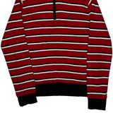 Polo By Ralph Lauren Striped 1/4 Zip - Large Black Cotton