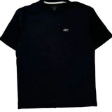 Reebok T-Shirt - Large Black Cotton