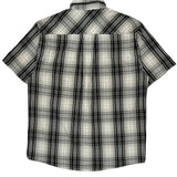 Southpole Checked Short Sleeve Shirt - Large Black & White Cotton