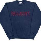 Gallaudet University Mv Sport College Sweatshirt - Medium Navy Cotton