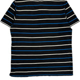 Lacoste Striped Polo Shirt - Large Blue Cotton