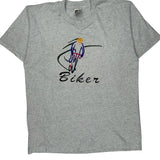 Cycling Fruit Of The Loom Single Stitch T-Shirt - Large Grey Cotton Blend