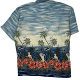 Pierre Cardin Floral Hawaiian Shirt - Large Multicoloured Viscose