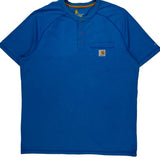 Carhartt T-Shirt - Large Blue Cotton