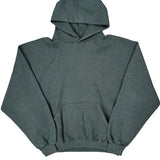 Russell Athletic Hoodie - Large Grey Cotton Blend