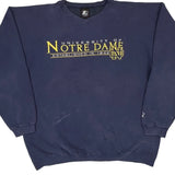 University Of Notre Dame Starter College Sweatshirt - XL Navy Cotton