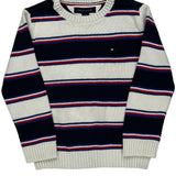 Age 2-3 Tommy Hilfiger Striped Sweater - 2XS Navy Cotton