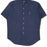 Blake Ralph Lauren Short Sleeve Shirt - Medium Navy Cotton