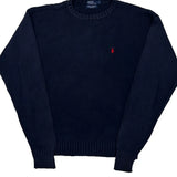 Polo By Ralph Lauren Sweater - Large Navy Cotton