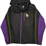Minnesota Vikings Nfl Football Windbreaker - XL Black Polyester