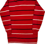 Noone Striped Rugby Shirt - Large Red Cotton