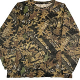 Mossy Oak Camo Long Sleeve T-Shirt - 2XL Green Cotton
