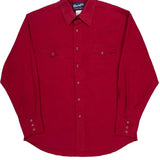 Wrangler Shirt - Large Red Cotton Blend