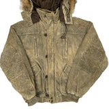 Fubu Leather Jacket - Large Brown Leather