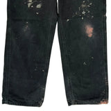 Carhartt Double Knee Carpenter Jeans - 36W 32L Black Cotton
