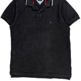 Tommy Hilfiger Slim Fit Polo Shirt - Medium Black Cotton