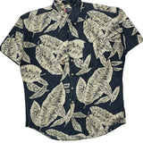 Chaps Ralph Lauren Hawaiian Shirt - Large Black Cotton