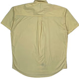 Chaps Ralph Lauren Short Sleeve Shirt - Large Yellow Cotton