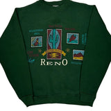 Reno Tultex Graphic Sweatshirt - Small Green Cotton
