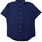 Ralph Lauren Short Sleeve Shirt - Medium Blue Cotton