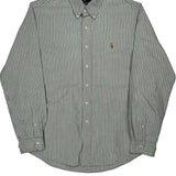 Ralph Lauren Striped Shirt - Large Green Cotton