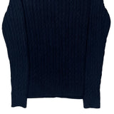 Tommy Hilfiger Cable Knit Sweater - Large Navy Cotton