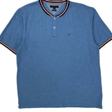 Tommy Hilfiger Striped Polo Shirt - 2XL Blue Cotton