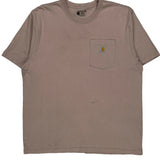 Carhartt T-Shirt - Large Pink Cotton