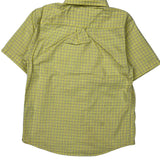 Age 7 Tommy Hilfiger Checked Short Sleeve Shirt - Small Yellow Cotton