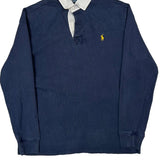 Polo By Ralph Lauren Rugby Shirt - Small Blue Cotton