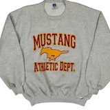 Mustang Athletic Dept. Russell Athletic College Sweatshirt - 2XL Grey Cotton