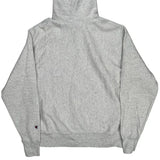 Reverse Weave Champion Hoodie - Large Gray Cotton Blend