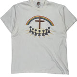 Christian Theme Fruit Of The Loom Single Stitch T-Shirt - XL White Cotton
