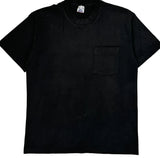 Blank Bvd Single Stitch T-Shirt - Large Black Cotton Blend