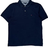 Tommy Hilfiger Polo Shirt - Large Navy Cotton